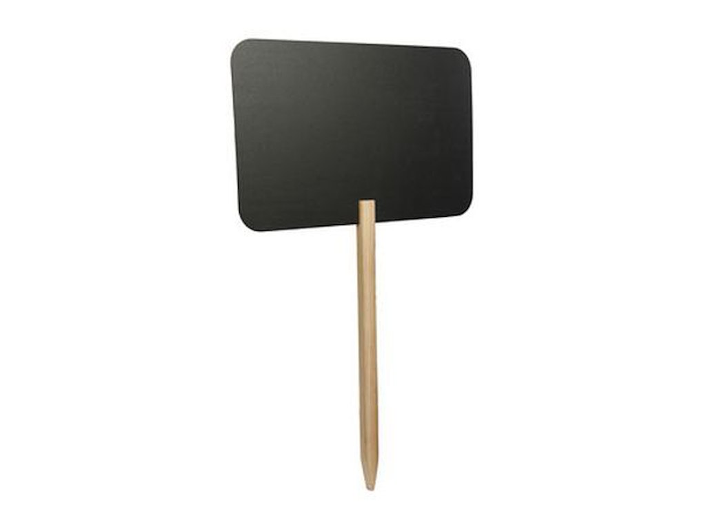 Skilt Securit Rektangel på træspyd 73x50x3 cm med Hvid tuschpen