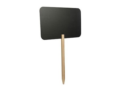 Skilt Securit Rektangel på træspyd 73x50x3 cm med Hvid tuschpen