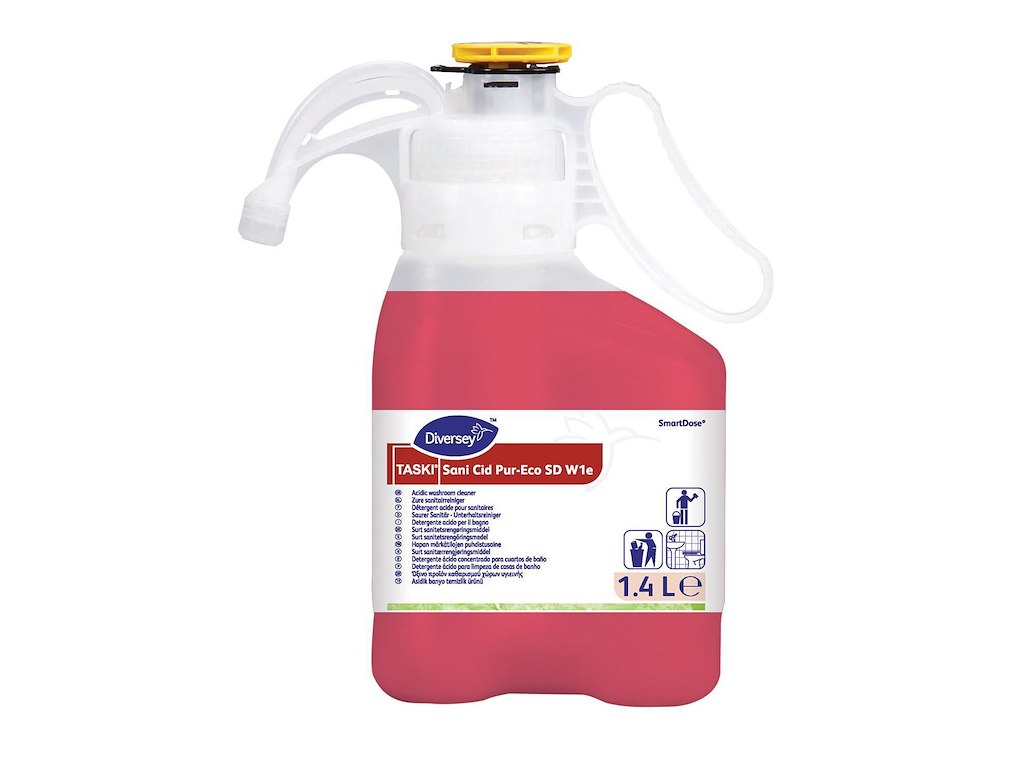 Sanitetsrengøring Taski Surt Sani Cid Pur-Eco 1.4ltr med Farve/Parfume SmartDose