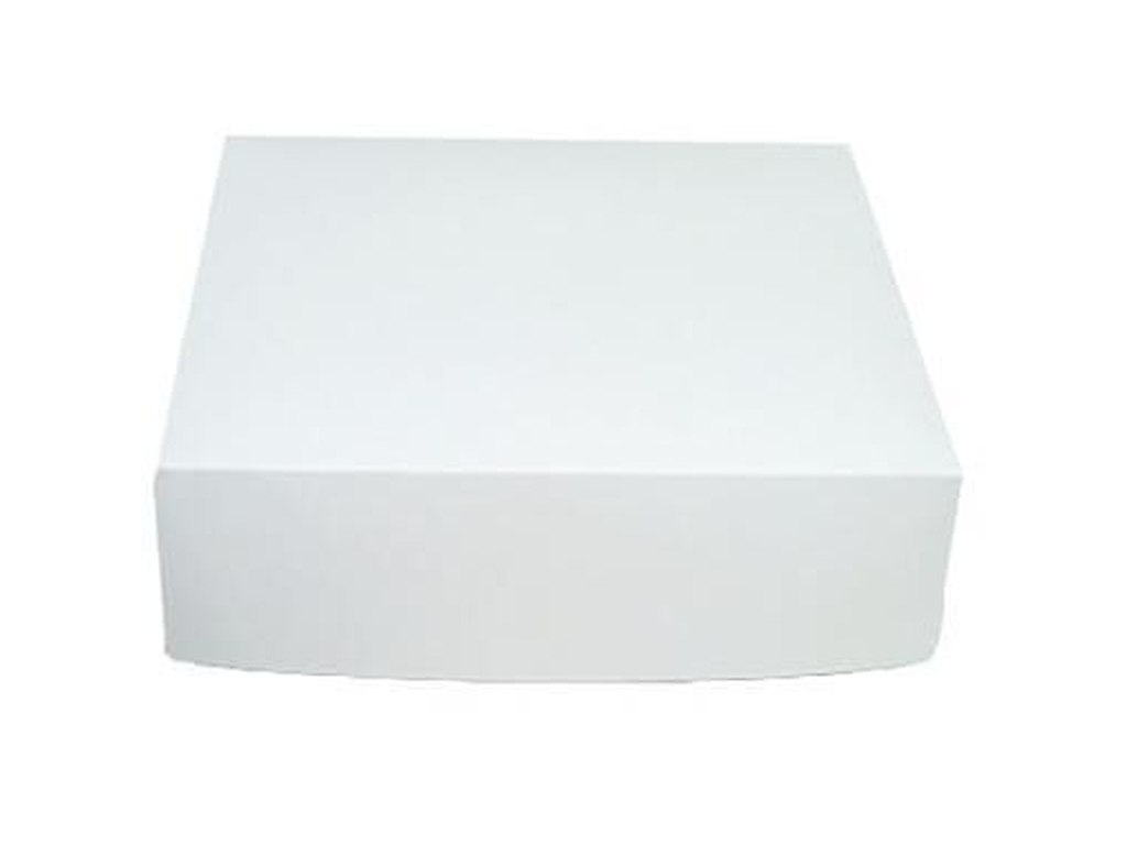 Kageæske fold selv nr 12 høj L245xB245xH70mm pap hvid