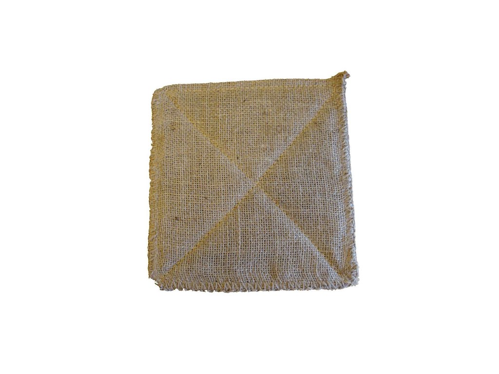 Grydelap 20x20 cm med kryds Sækkelærred