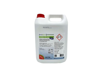 Eddikesyre 32% Prime Source REN til afkalkning - 5 liter
