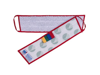 Moppe Velcro Mikro Vision Health Care Mop 40cm Microfiber Svanemærket Grå Våd