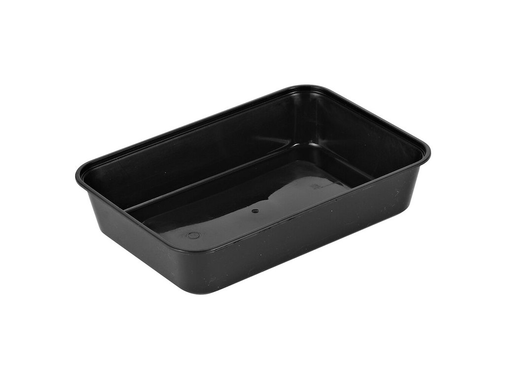 Bakke 500 ml 175x120x35 mm Nudelbakke til Mikroovn PP Sort