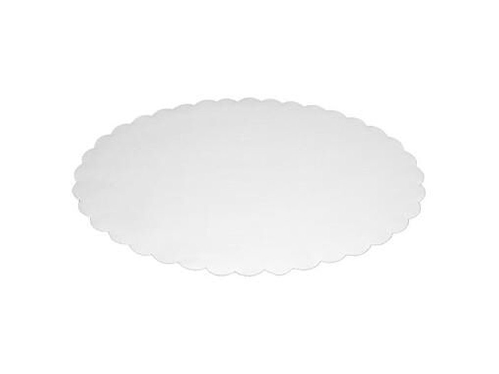 Fadpapir 22x32 cm oval præget hvid