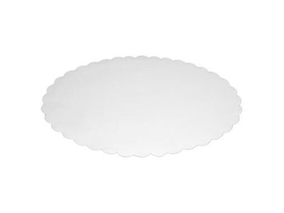 Fadpapir 22x32 cm oval præget hvid