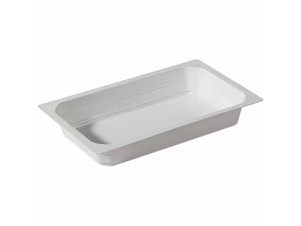 Bakke 1-rum 1/4 GN 1180 ml 265x162x40 mm PP Hvid
