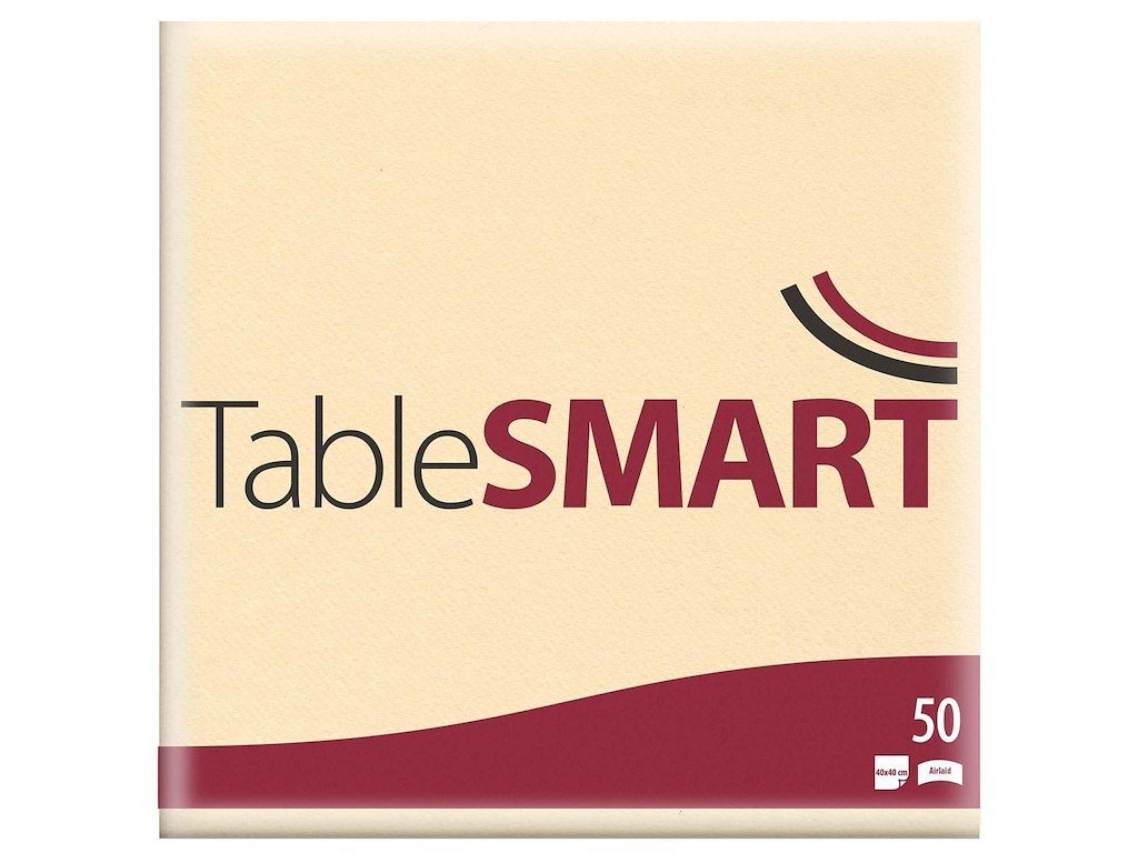 Serviet TableSMART airlaid 40x40 cm 1/4 fold Buttermilk
