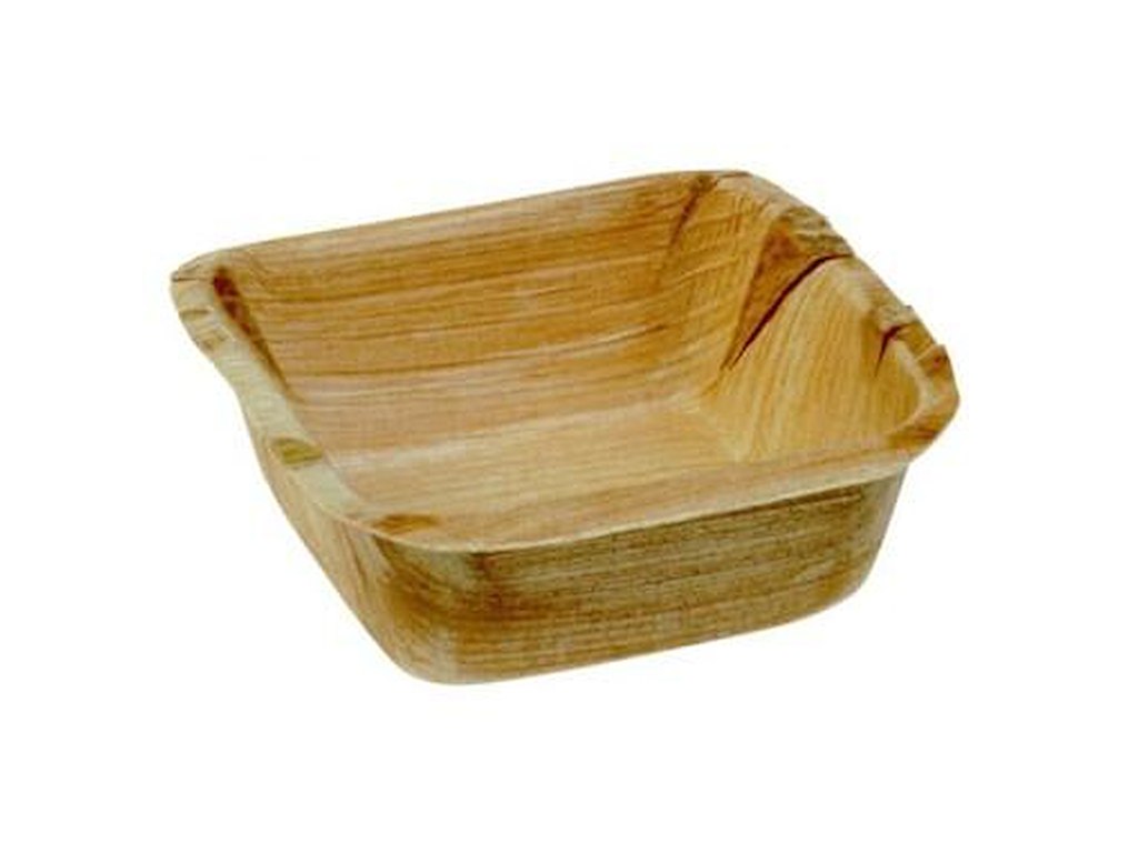 Skål 70x70x20 mm Firkant Bionedbrydelig Palmeblad