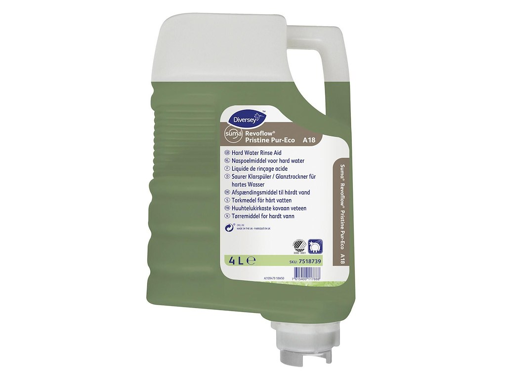 Maskinopvask Afspænding Suma RevoFlow Pristine Pur-Eco A18 4ltr Ecolabel
