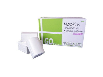 GO clean Dispenserserviet Hvid 2-lags 21x16cm,9000 stk