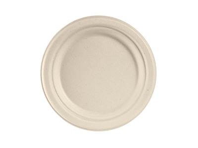 Tallerken rund Ø17cm bagasse FF natur brun