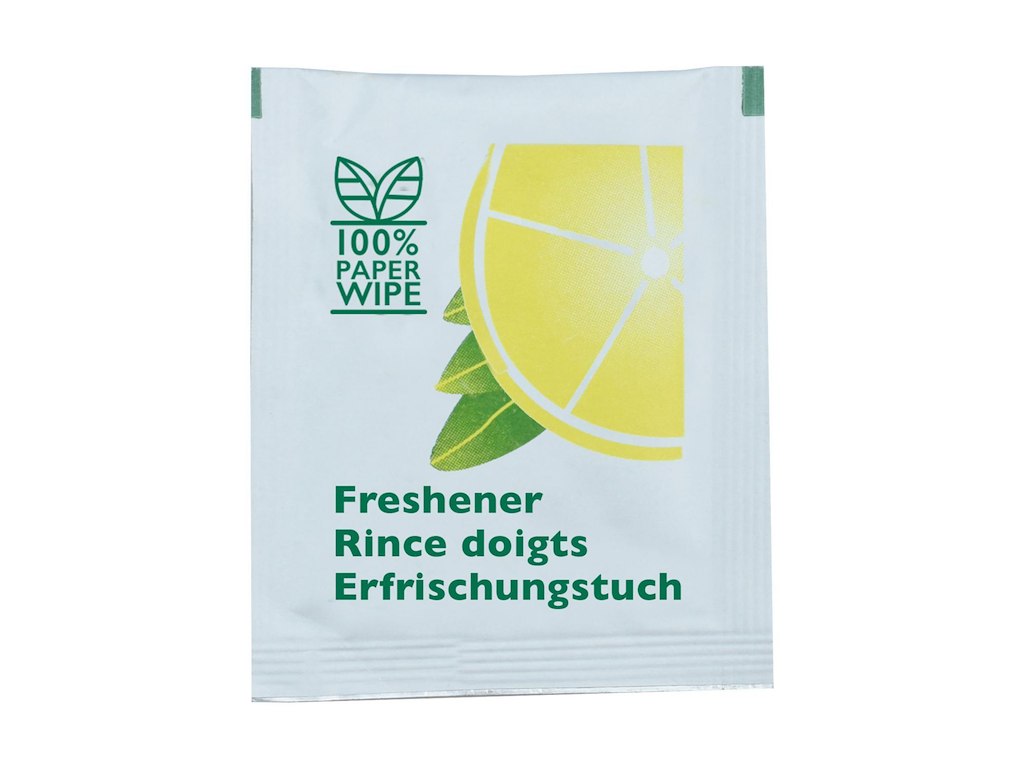 Vådserviet Fugtighedsserviet L5xB6xH0.2cm med Citronduft Enkeltpakket