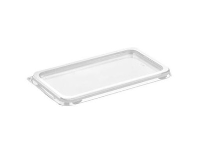 Plastlåg M65-4 185x105x8,5 mm Firkantet APET til Kageboks K2182 i Apet mat
