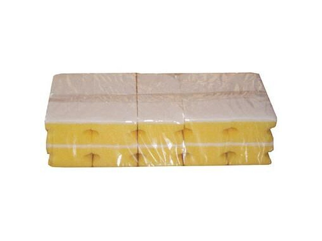 Skuresvamp 135x65x45 mm med Håndgreb Hvid