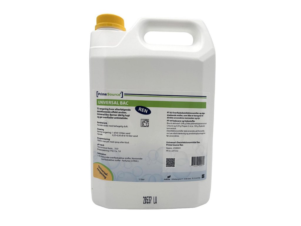 Rengøring/Desinfektion Prime Source Universal Bac 5ltr med Parfume uden Farve