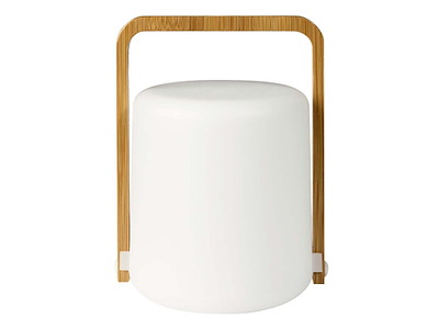 Lysholder Duni 148x108 mm Bambus/Hvid til LED lys