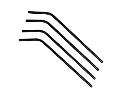 Sugerør Ø6x245 mm med knæk Bionedbrydelig Papir Sort