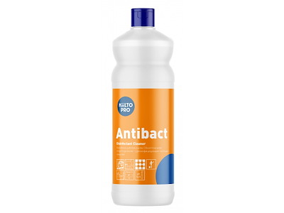Rengøring/Desinfektion Kiilto Antibact 1ltr u. Farve/Parfume Kvartenær ammonium