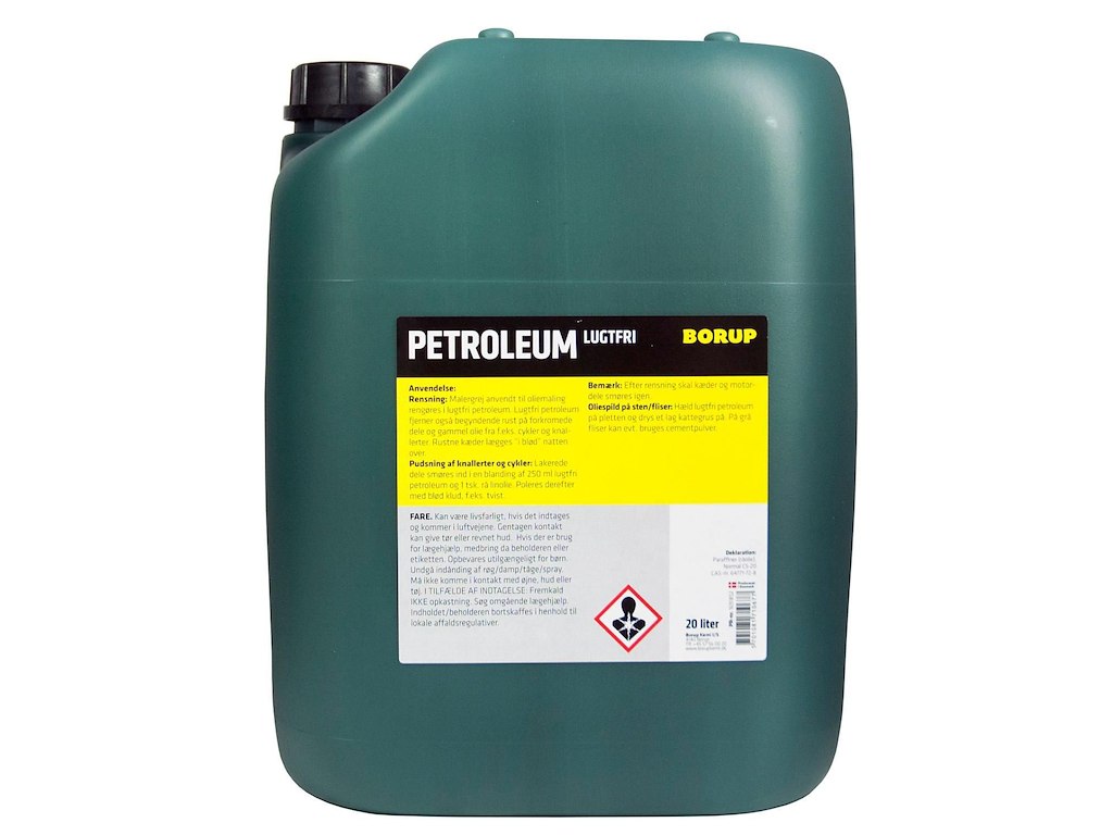 Petroleum lugtfri Borup velegnet til lampeolie 20 ltr
