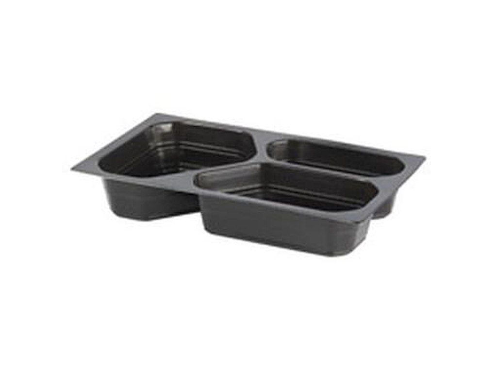 Bakke 3-rum 1/4 GN 210/380/500 ml 265x162x45 mm PP Sort
