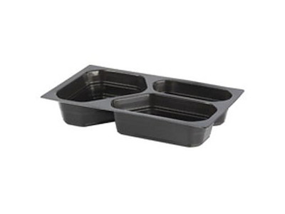 Bakke 3-rum 1/4 GN 210/380/500 ml 265x162x45 mm PP Sort