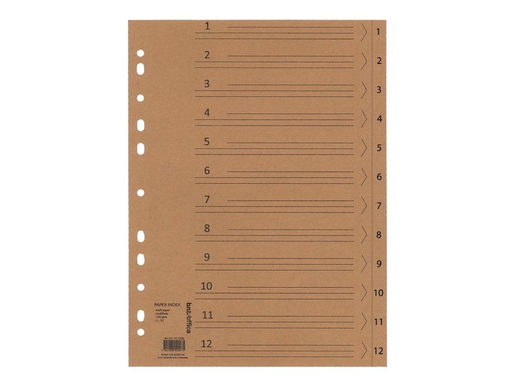 1-12 Register i Kraftpapir