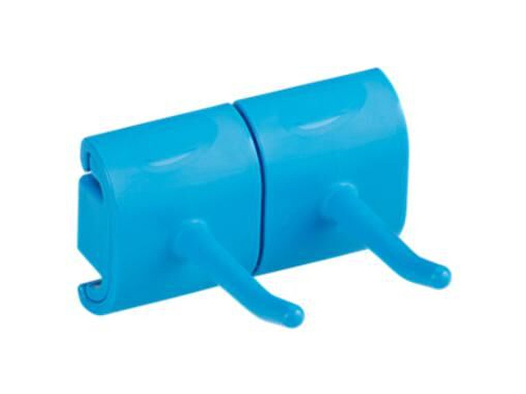 Hygiejnisk Vægophæng Vikan dobbeltkrogs modul blå L82mm