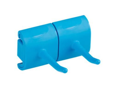 Hygiejnisk Vægophæng Vikan dobbeltkrogs modul blå L82mm