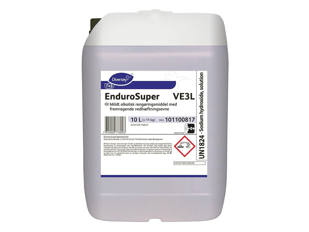 Skumrengøring Alkalisk EnduroSuper VE3L 10ltr med Høj vedhæftningsevne til fedt