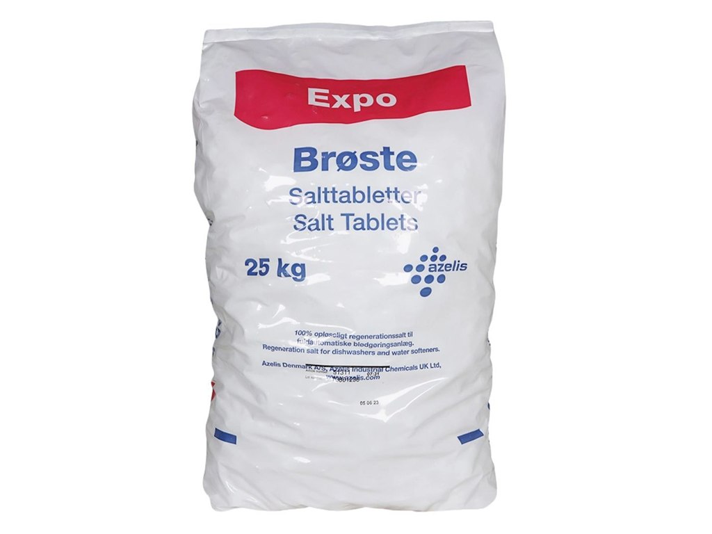 Maskinopvask Salt Tabs Brøste Expo Salttabletter 25kg til blødgøringsanlæg