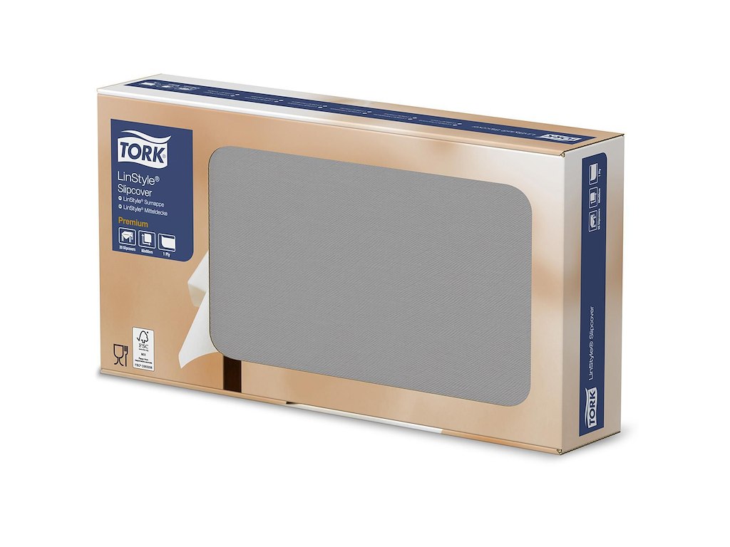 Dug Stikdug Tork LinStyle 80x80cm Grå