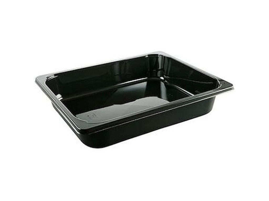 Bakke 1/2 GN C2325-1C 1-Rum 3885ml L325xB265xH60mm CPET Sort