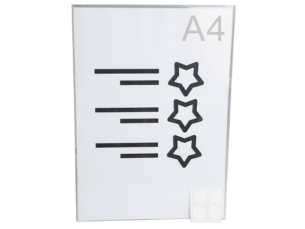Holder til A4 Info Smiley med dobbelt tape