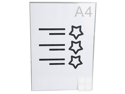 Holder til A4 Info Smiley med dobbelt tape