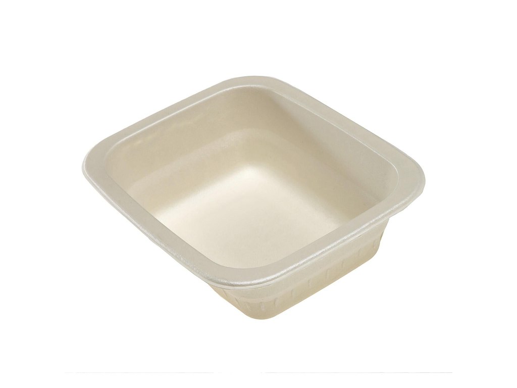 Bakke 1 rum 1/8GN 500 ml 160x130x48 mm træfibermasse bionedbrydelig