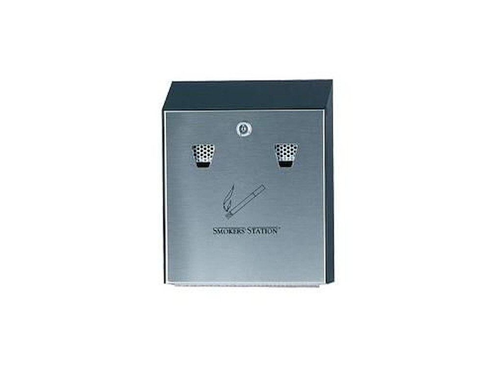 Askebæger Smokers Station 25.4x7.6x31.8 cm Galvaniseret stål Sort til væg