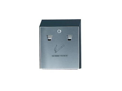 Askebæger Smokers Station 25.4x7.6x31.8 cm Galvaniseret stål Sort til væg