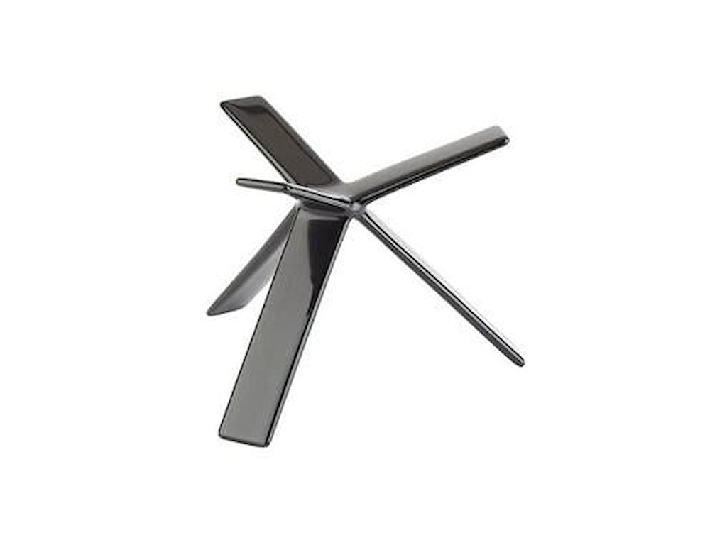 Buffetstander STAR 12 cm Gummibelagt Metal Sort