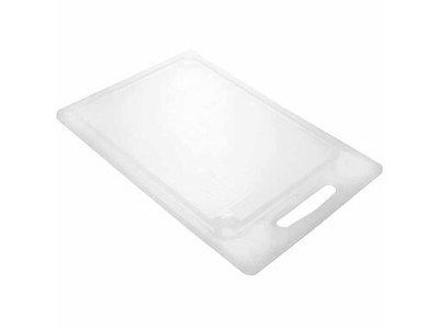 Skærebræt med saftrille 456x311x10 mm PE Plast Hvid