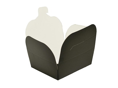 Takeaway æske 700 ml 89x109x65 mm PE-Belagt Mat sort