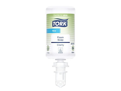 Skumsæbe Tork Clarity 1000ml Ecolabel uden Parfume Klar til S4 dispenser