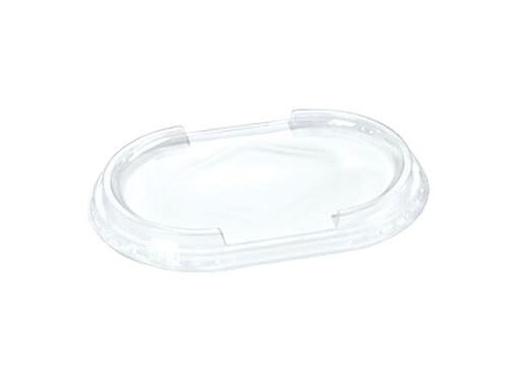 Låg 176x116x17 mm Oval APET Klar