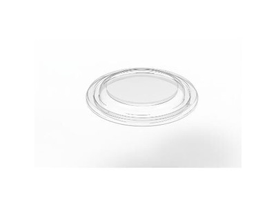 Plastlåg DeliGreen Flad Ø129xH16mm RAPET med antifog Transparent