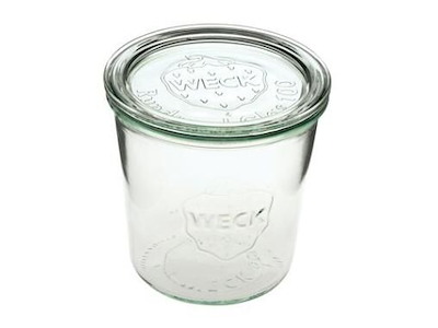 Patentglas Weck 580 ml Ø10.8x10.65 cm uden Låg Glas