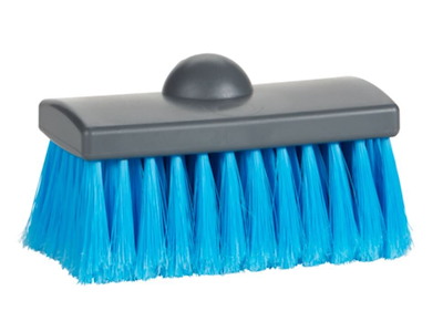 Vaskebørste Vikan blød/spaltet 150mm RPP med vandgennemløb blå