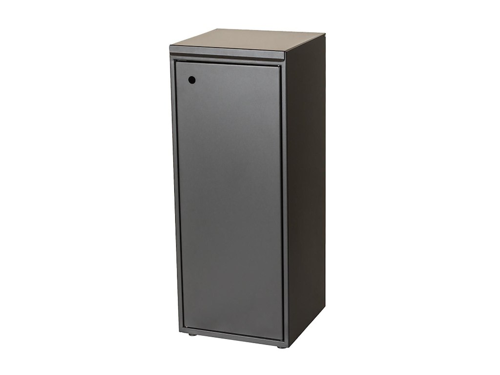 Affaldsstativ Tina Trolleys 100ltr med lukket låg Sort til kildesortering