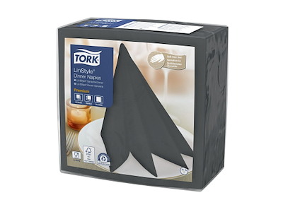 Serviet Tork Linstyle 39x39cm Antracitgrå