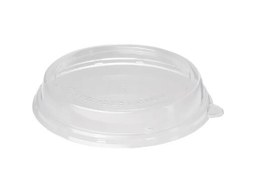 Plastlåg Ø212 mm Rund RPET Klar højt til Duni Salatskål Bagasse