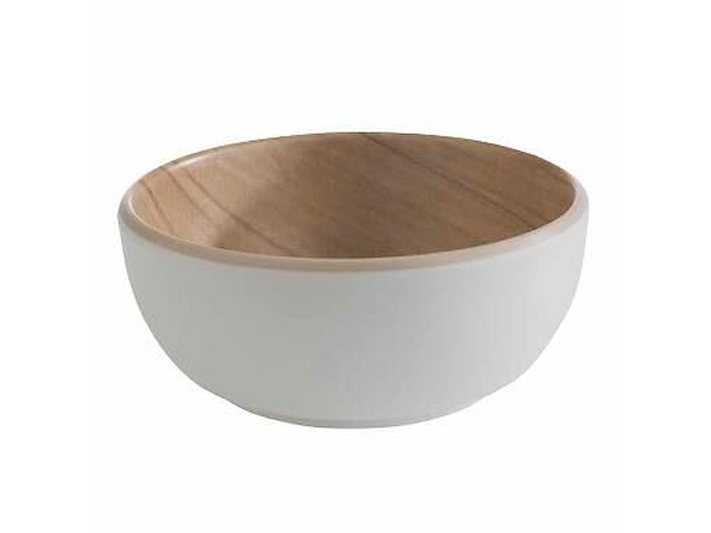 Skål Frida 0.1 ltr Ø8.5x3.5 cm Melamin Hvid/Trælook